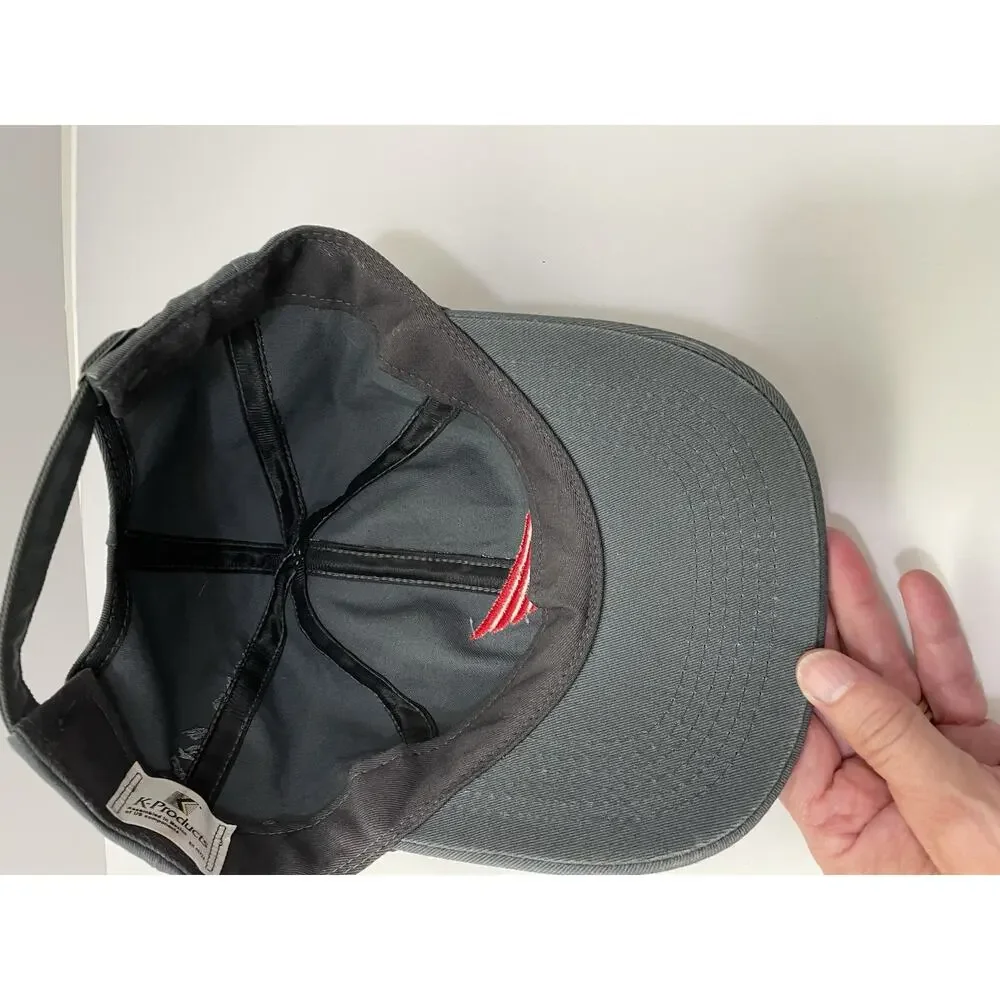 Honda Hat Baseball Cap Gray Red Embroidered Logo Motorcycle Racing